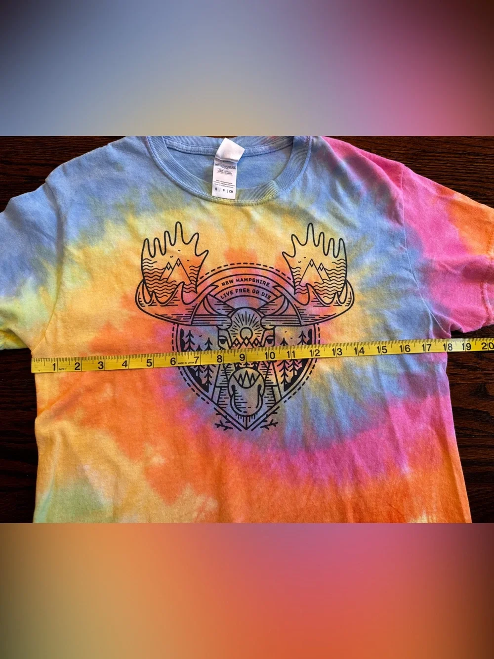 Women’s Tie-Dye New Hampshire Moose Graphic Tee - Multicolor